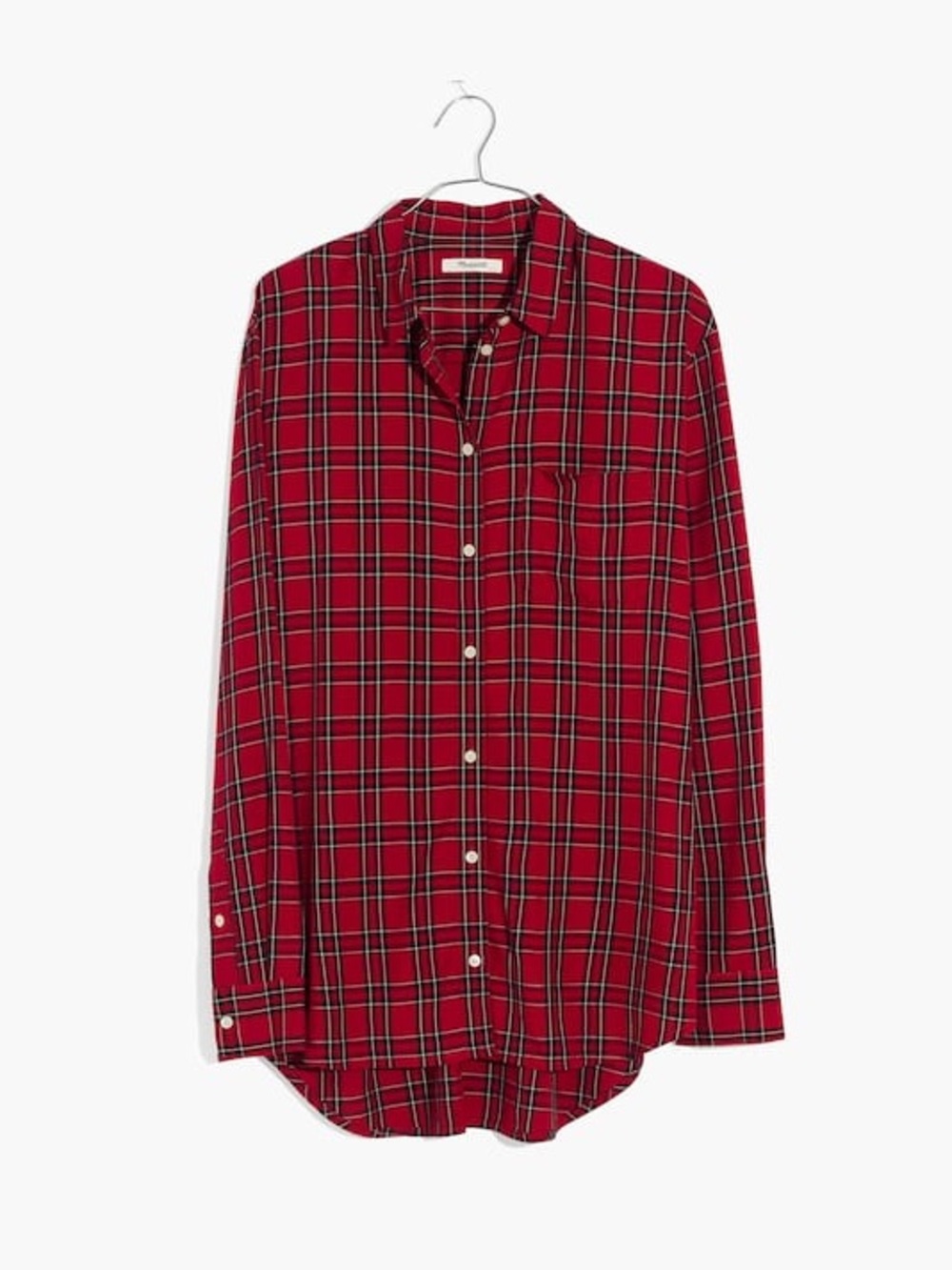 Oversized Ex-Boyfriend Shirt in Tartan Plaid